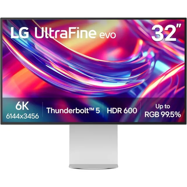 Монитор LG 32" 32U990A-S, 6144x3456, IPS, 60Hz, HDMI+DP+USB-C, регулировка, серый